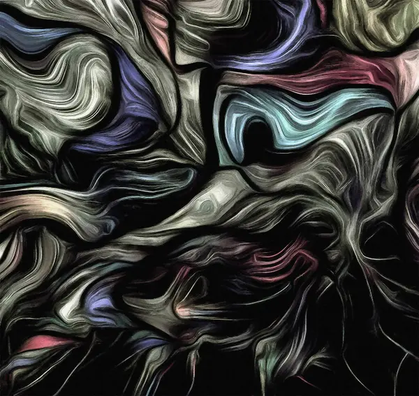 流体ライン 概念的な抽象的なイラスト — ストック写真