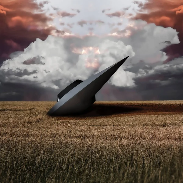 Ufo Wreck Ilustración Abstracta Conceptual —  Fotos de Stock