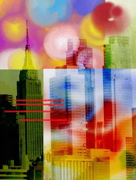 Manhattan New York Renkli Resim — Stok fotoğraf