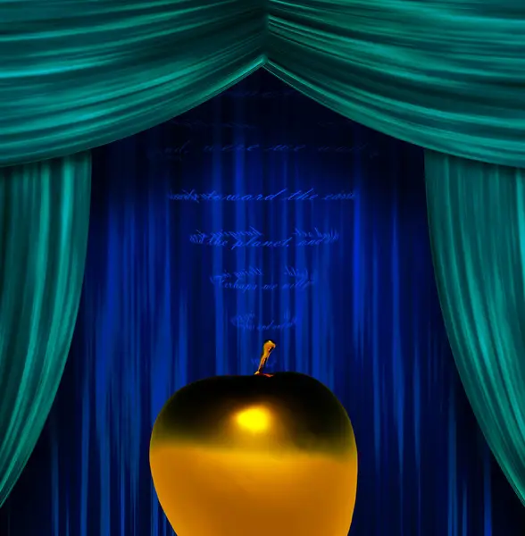 Golden Apple Kleurrijk Beeld — Stockfoto