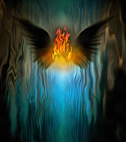 Dark Angel Conceptuele Abstracte Illustratie — Stockfoto