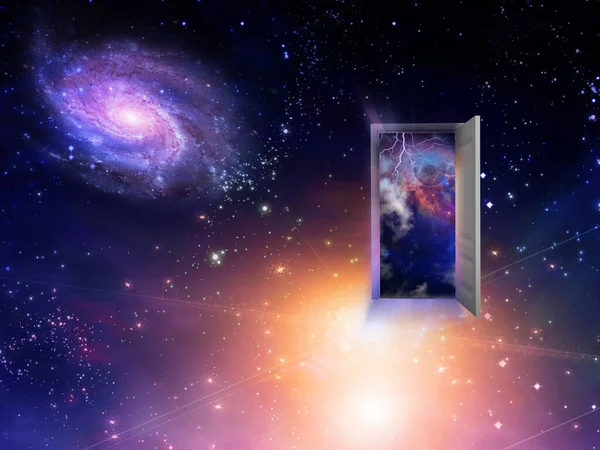 Space Door Conceptual Abstract Illustration — Stock Photo, Image