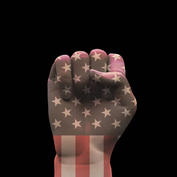 USA Flag Clenched Fist