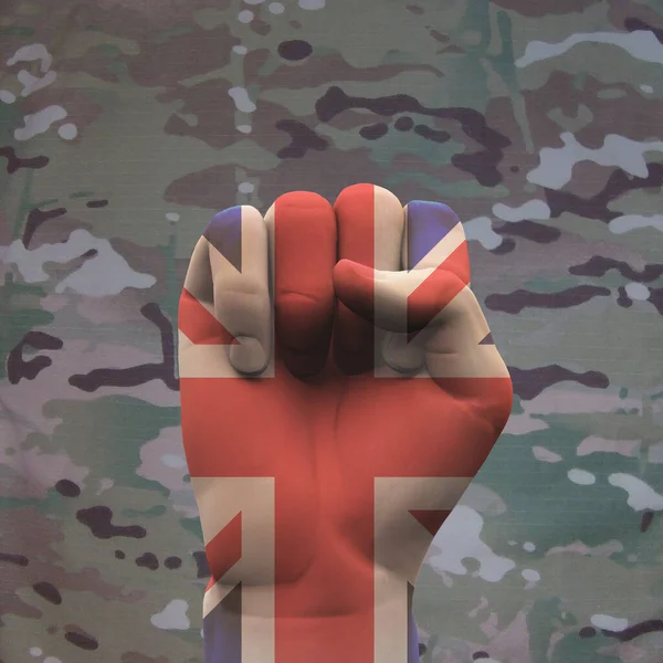 Fist Flag Camouflage Background — Stock Photo, Image