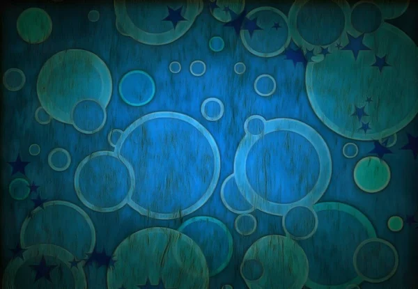Contexte Créatif Abstrait Formes Circulaires Couleurs Bleues — Photo