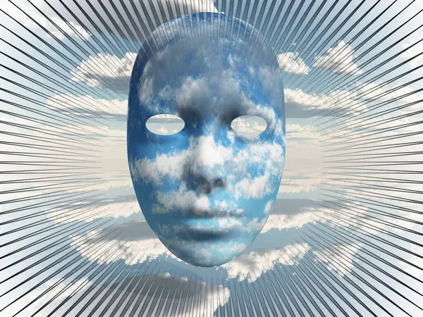Face Clouds Conceptual Abstract Illustration — Stock Photo, Image