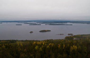 Finlandiya 'nın Kuzey Karelya bölgesinde göl
