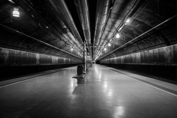 Túnel Subterrâneo Metrô — Fotografia de Stock