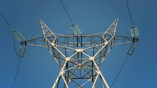 Velké Vysílací Věže Elektrické Kabely — Stock fotografie