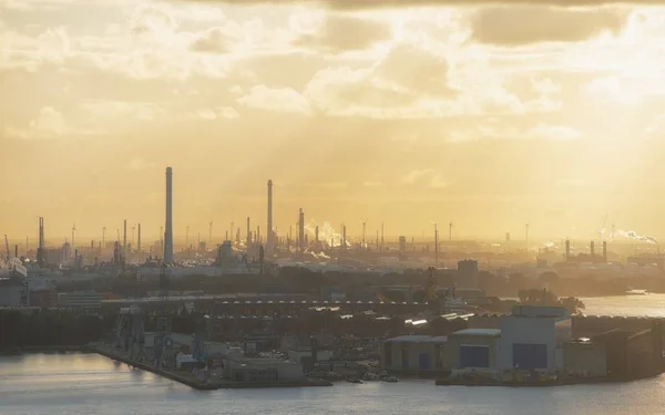 Industrial Zone Sunset — Stock Photo, Image