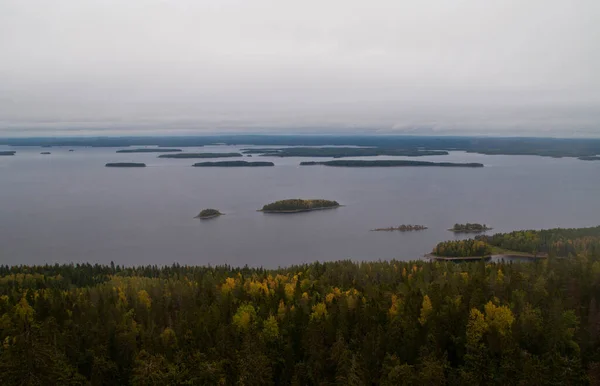 Lago Região Carélia Norte Finlândia — Fotografia de Stock