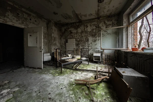 Deserted Hospital Room Pripyat Chernobyl Excusion Zone 2019 — Stock Photo, Image