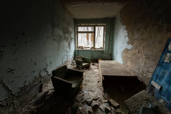Abandoned Room Damaged Building — Stock Photo, Image
