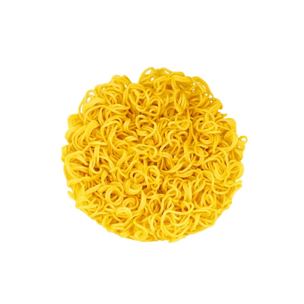 Gele Instant Noodle Witte Achtergrond — Stockfoto