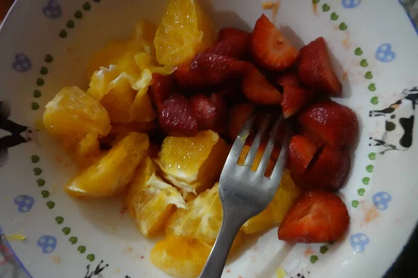 Υγιεινό Πρωινό Φρούτα Υψηλής Ποιότητας Φωτογραφία — Φωτογραφία Αρχείου