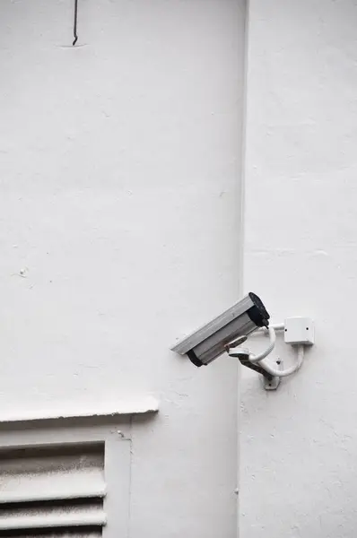 Bewakingscamera Witte Muur — Stockfoto