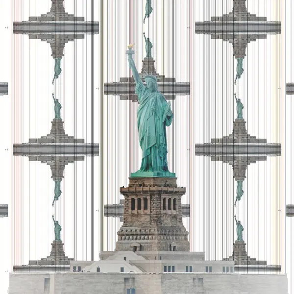 Widok Dołu Słynnej Statui Wolności Usa — Zdjęcie stockowe