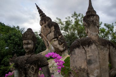 Buda Parkı 'ndaki heykeller veya Xieng Khuan Parkı, Vientiane, Laos