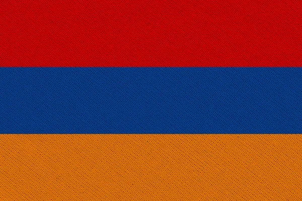 Armenien Stoff Flagge Hintergrund Textur — Stockfoto