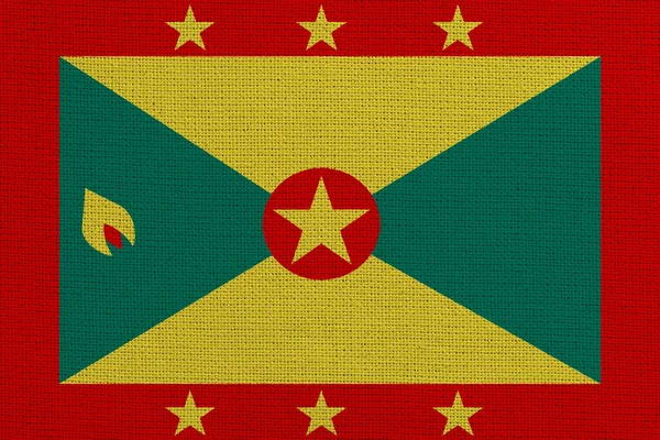 Grenada Fabric Flag Background Texture — Stock Photo, Image