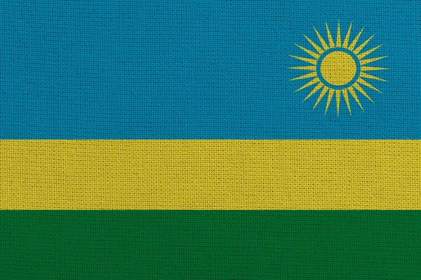 Rwanda Tissu Drapeau Texture Fond — Photo