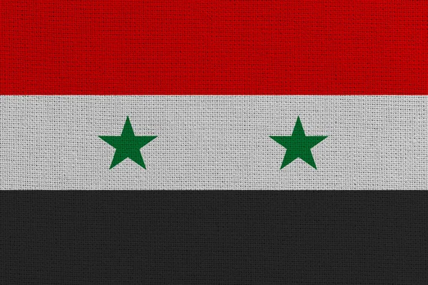 Syria Fabric Flag Background Texture — Stock Photo, Image
