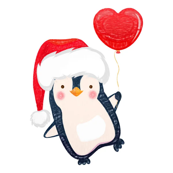 Penguin cartoon character, cute illustration for kids