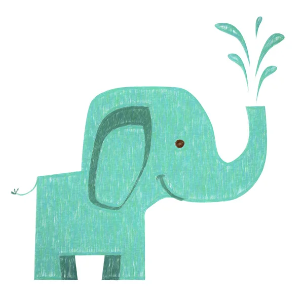 Animals Set Elephant Colorful Picture — Stock Photo, Image