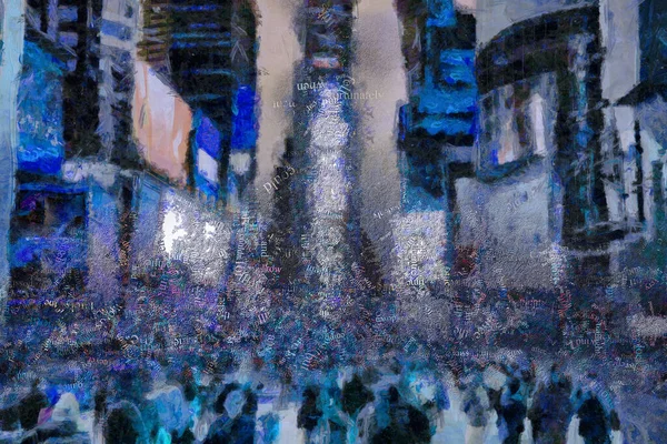 Time Square Концептуальная Творческая Иллюстрация — стоковое фото