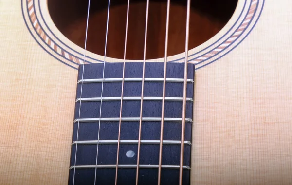 Guitarra Acústica Primer Plano —  Fotos de Stock