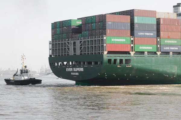 Close Shot Panama Container Ship — Stock Photo, Image