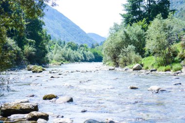 Dağlardaki dağ nehri.