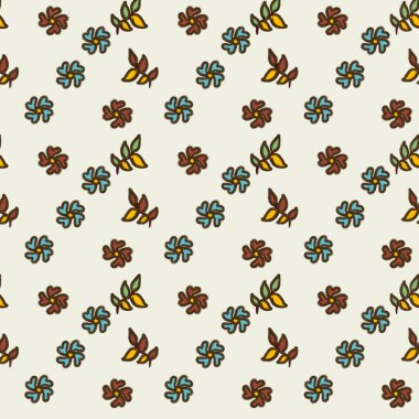 Yaz çiçeği deseni, renkli resim