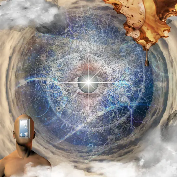 God Eye Conceptual Creative Illustration — Stock Photo, Image