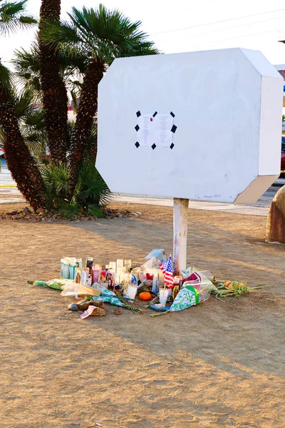 Las Vegas Sua Octombrie 2017 Mesajul Memorial Victimelor Împușcăturilor Armate — Fotografie, imagine de stoc