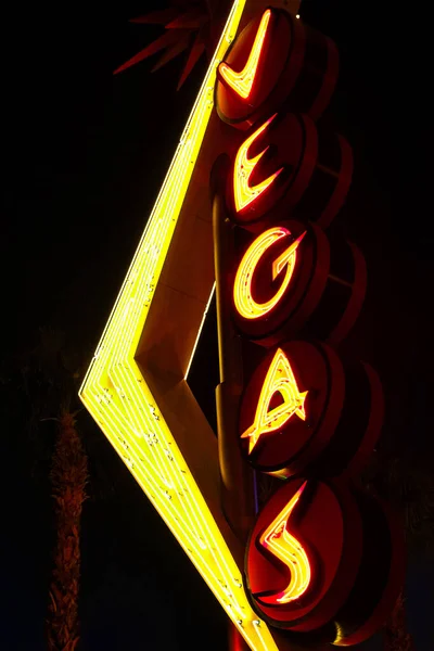 Vegas Giant Neon Sign Display Street Fremont Street Experience Las — Stock Photo, Image