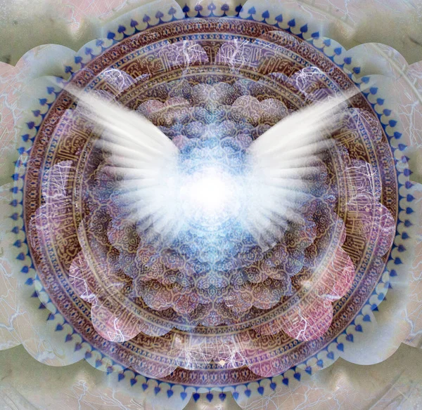 Engel Mandala Conceptuele Creatieve Illustratie — Stockfoto