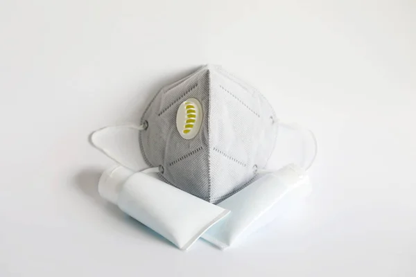 Gel Detergente Filtro Maschera Protezione Isolati — Foto Stock