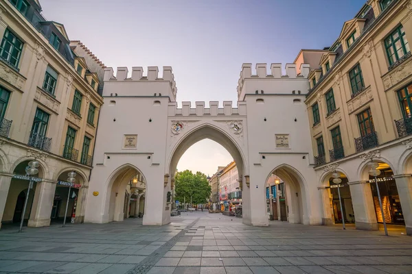 Monaco Baviera Karls Gate Sulla Piazza Stachus — Foto Stock