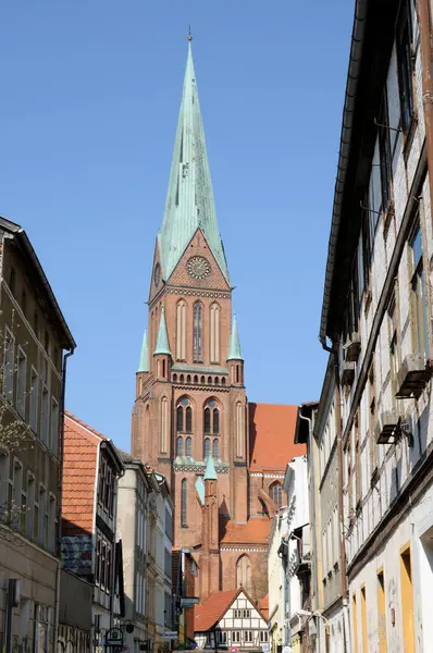 Cattedrale Schwerin Paesaggio Urbano — Foto Stock