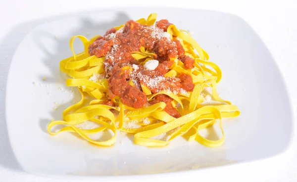 Vista Cerca Fideos Italianos Originales Gourmet —  Fotos de Stock