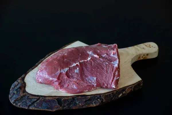Carne Crua Bordo Close — Fotografia de Stock