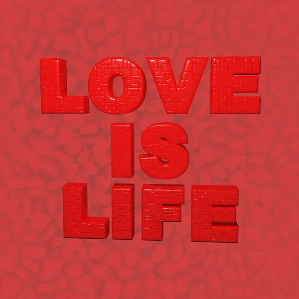 Liebe Ist Leben Buntes Bild — Stockfoto