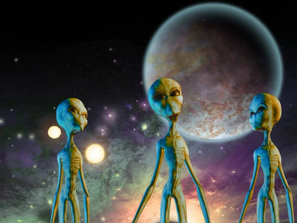 Außerirdische Wesen Konzeptuelle Kreative Illustration — Stockfoto