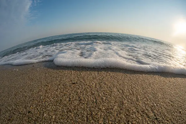 Beautiful Wave Splashes Beach Nature Travel Concept — Stock Photo, Image