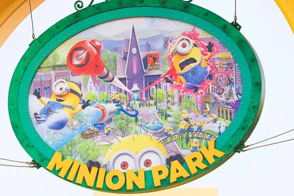 Osaka Japan Lut 2020 Znak Minion Park Został Wprowadzony Universal — Zdjęcie stockowe