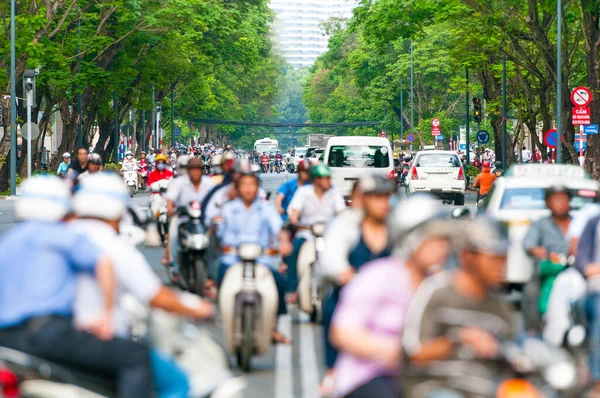 Drukke Straat Chi Minh City Vietnam — Stockfoto