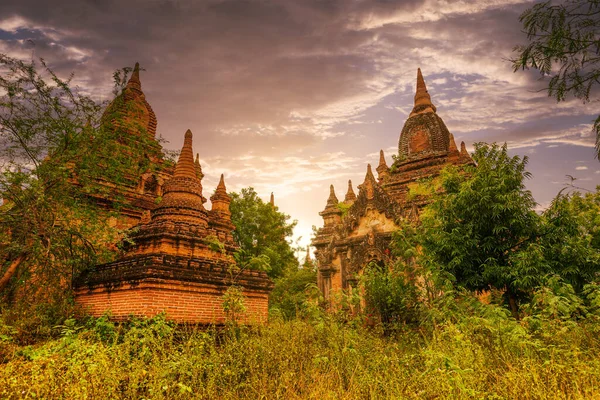 Templos Myanmar Zona Arqueológica Bagan — Foto de Stock