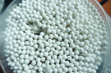 Çeşitli pamuk tomurcukları kafaları çekim görünümü