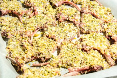 İtalyan pirzolası, yakın çekim.